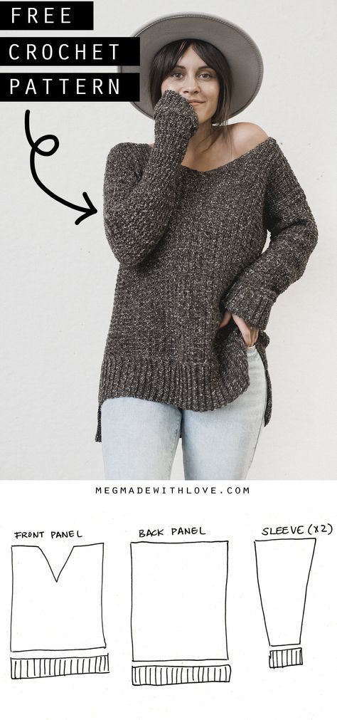 The Home Girl Sweater - Crochet Sweater Pattern — Megmade with Love Crochet Sweater Looks Like Knit, Crochet Oversize Sweater Pattern Free, Easy Crochet Cardigan For Beginners Free, Crochet Sweater In The Round, Crochet Picture Patterns Charts, Crochet Sweater Dress Free Pattern, Crochet Lightweight Sweater, Graphgan Sweater, Truboo Crochet Pattern