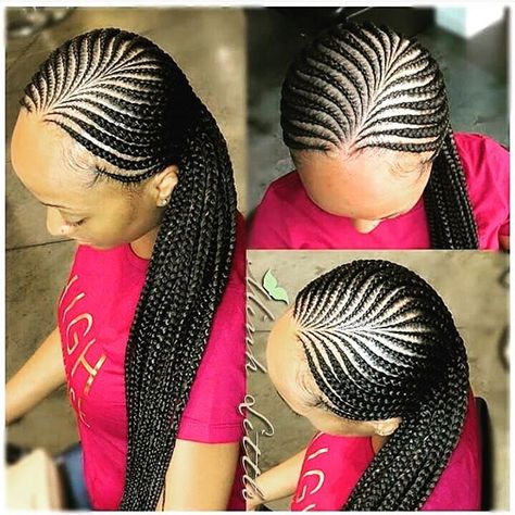 Recent 2019 African Braids Hairstyles Ideas for Ladies | Od9jastyles.com Corn Rolls, Feedin Braids, Ghana Braids Hairstyles, Cornrow Braid Styles, Cornrow Braids, Cornrows Styles, Braided Hairstyles For Black Women Cornrows, Feed In Braids Hairstyles, Natural Braids