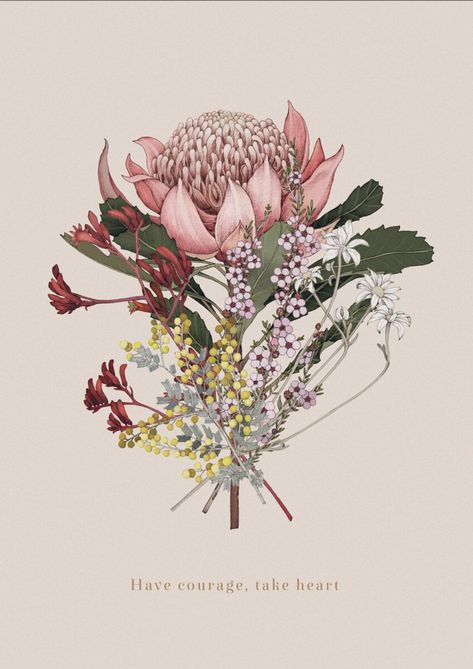 Alice Hart, Animorphia Coloring Book, Protea Art, African Tattoo, Native Tattoos, Australian Wildflowers, Australian Native Flowers, Australian Flora, Textile Prints Design