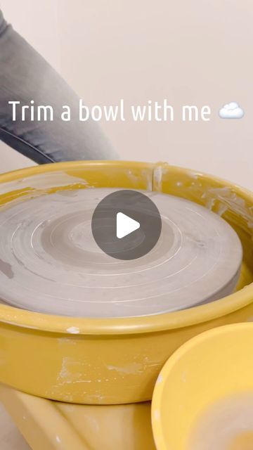 Ooj on Instagram: "Trim day! Trimming is so satisfying I tend to get too carried away and end up poking a hole. 🤭  #potteryreels #ceramicarts #localbusiness #femaleartist #wheelthrown #clayart #ceramicstudio #homestudio #pottery #ceramicstudio" Trimming Pottery Bowls, Trimming Pottery, Pottery Trimming, Clay Wheel, Pottery Projects, So Satisfying, Ceramics Ideas, Ceramic Ideas, Ceramics Ideas Pottery