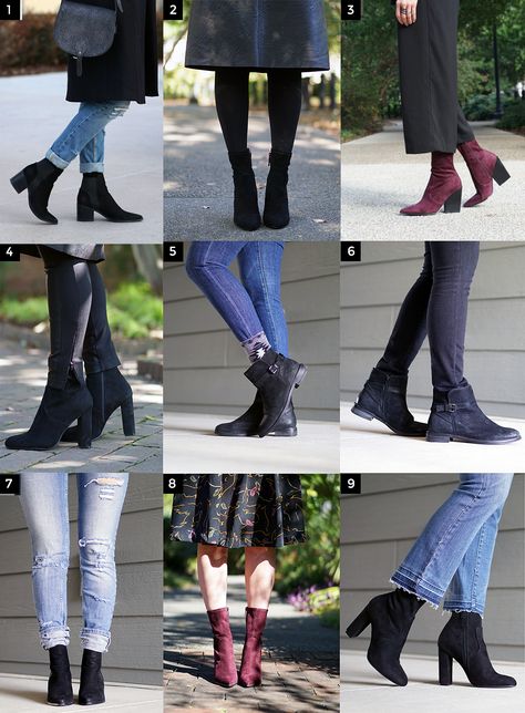 HOW TO WEAR ANKLE BOOTS WITH JEANS, DRESSES, AND WIDE LEG PANTS - Niki Whittle Black Ankle Boots Outfit, Boots With Jeans, Best Ankle Boots, Ankle Boots With Jeans, How To Wear Ankle Boots, Boots Outfit Ankle, High Boots Outfit, Ankle Boots Dress, Booties Outfit