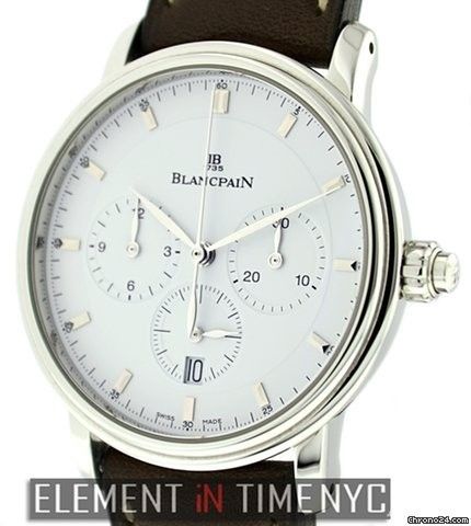 Blancpain Villeret Single Pusher Chronograph Ref. 6185-1127-55b Price On Request Blancpain Villeret, Fifty Fathoms, Gold Pocket Watch, Time Keeper, Manhattan New York, Watch Companies, Watches Unique, New York New York, Audemars Piguet