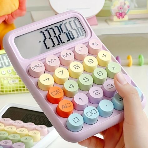 Just found this amazing item on AliExpress. Check it out! $9.97 | 1pc Keyboard Calculator Office 12-digit Mechanical Calculator Cute Candy Color Calculator Desktop Stationery Mechanical Calculator, Student Finance, Student Exam, Math Operations, Cute Candy, Desktop Accessories, Educational Toys For Kids, Simple Lines, Candy Colors