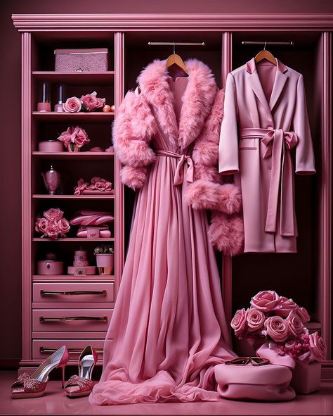 Ideas Decoracion Salon, Pink Wardrobe, Look Rose, Pink Life, Pink Girly Things, Pink Vibes, Pink Themes, Pink Houses, Pink Room