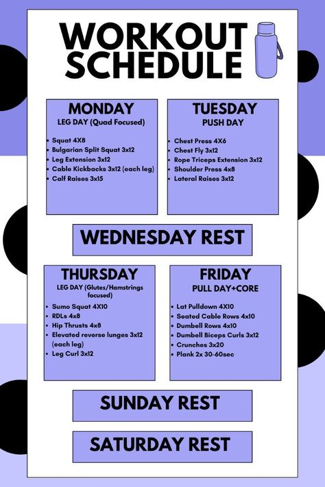 Weekly Gym Workout Plan For Women #workoutplan #fitnessgoals #workoutroutine #fullbodyworkout #exerciseplan #weeklyworkout. https://www.theworldaccordingtome.org/healthy-food-and-drink-recipes/1859787_weekly-gym-workout-plan-for-women-get-strong-and-feel-great/?exs61 Weekly Gym Workouts, Gym Workout Plan, Workout Gym Routine, Fitness Hacks, Gym Workout Plan For Women, Workout Splits, Gym Workouts Women, Workout Plan For Women, Body Workout Plan