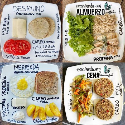 Milvia Marchegiani on Instagram: "Te dejo una idea de menú para un día completo! Recordá sumar al menos 3 piezas de frutas al día y en los almuerzos y cenas medio plato de vegetales!! Desayuno completo con PAN INTEGRAL CASERO SIN HORNO!! Sólo en el pan tenemos todos los macros, mira la receta👇 Para hacer 2 unidades: ✔3 cdas soperas de harina integral: CARBO COMPLEJO Y FIBRA ✔1 cdita de CEMA polvo de hornear ✔1 cda de semillas (usé chia y girasol): GRASA SALUDABLE Y FIBRA ✔1 cdita de sal ✔1 h Fat Burning Meal Plan, Healthy Food Guide, Deli Food, Food Picks, April 11, Fat Burning Foods, Healthy Cooking, Healthy Lunch, Healthy Diet