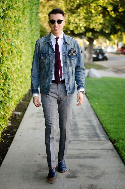 Denim Jacket White Shirt, Oxford Shoes Outfit Men, White Shirt And Tie, Mens White Dress Shirt, Shoes Tie, White Oxford Shirt, Dapper Outfit, Oxford Shoes Outfit, White Oxford