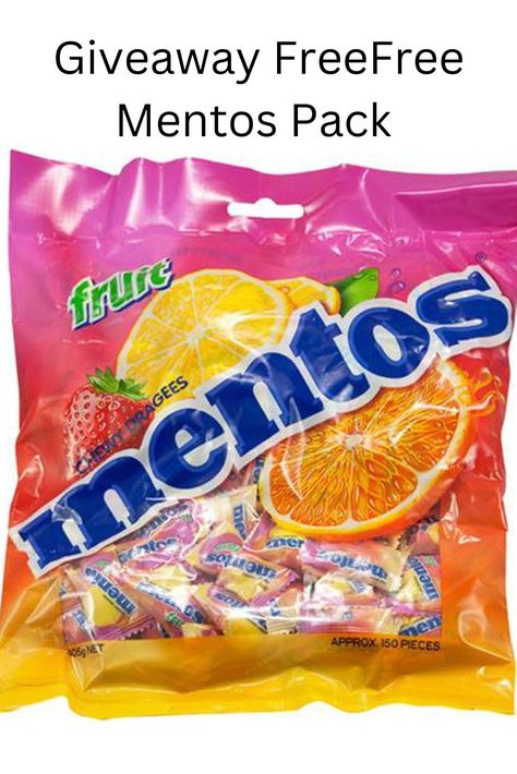 Make fresh connections with Mentos Fruit Chewy Mints! multi-pack of 6 Mentos Fruit Chewy Mint candy rolls, a total of 84 pieces. Mentos Fruit candy rolls offer fruity freshness in a fun, flavorful chew. This gluten-free treat will sweeten and freshen up your day. Assorted mixed fruit flavors include strawberry, orange and lemon. This colorful fruity mint candy is perfect for the office, baby shower favors, wedding candy and other events. Mentos Gum, Party Lunch Boxes, Rainbow Roll, Gum Flavors, Fruit Candy, Sleepover Food, Candy Brands, Mint Candy, Gluten Free Treats