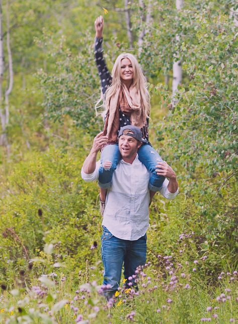 Cute couple. Blonde couple. Remember when by Raquel. Utah Photography. Sitting on shoulders. Shoulder sits. On His Shoulders Couple, Sitting On Shoulders Reference, Sitting On Shoulders Drawing Reference, Throw Over Shoulder Couple, On Shoulders Couple, Thrown Over Shoulder Pose Couple, Sitting On Shoulders Pose, Arm Over Shoulder Pose Reference Couple, Arm Around Shoulder Reference Couple