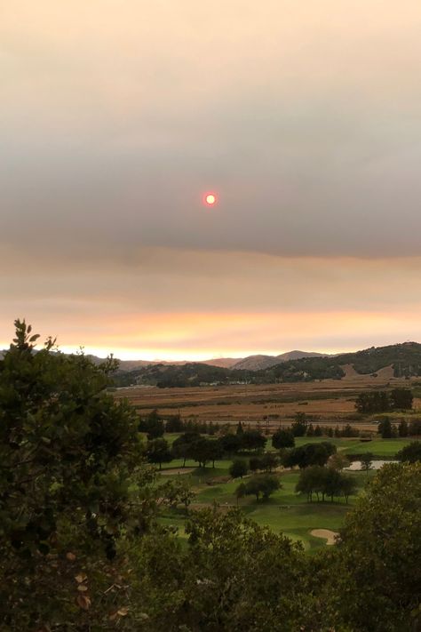 Linda Meim captured this picture of a smoky sunset near the StoneTree Golf Club in #Novato, #California . Novato California, Wedding Boards, Marin County, Photo Of The Day, Love Photos, Golf Club, Photo Credit, Something To Do, The Day