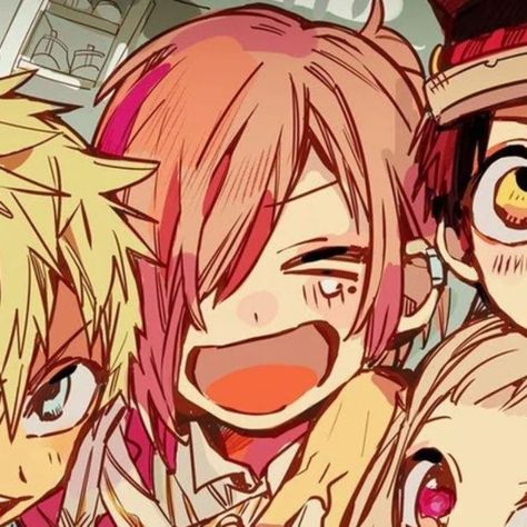 hanako kun tbhk Toilet Boys, Jibaku Shounen Hanako-kun, 4 People, Anime Profile, Matching Profile Pictures, Manga Drawing, My Favorite Part, Original Artists, Matching Pfp