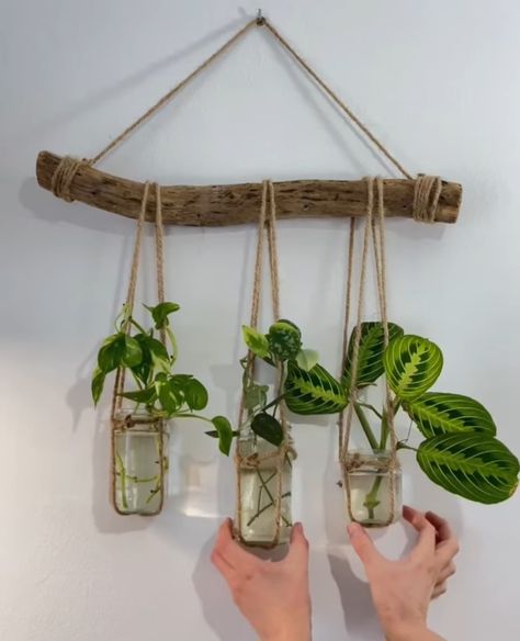 Plant Decor Diy, Modern Indoor Plants, Plant Room Decor, Diy Plant Decor, Plant Decor Living Room, Wall Hanging Decorations, Hanging Plants Diy, Plant Wall Decor, Easy Diy Room Decor