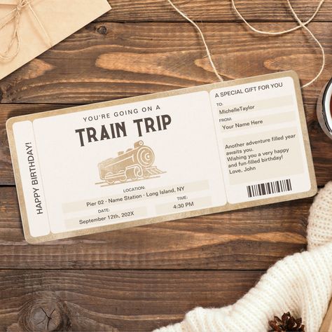 Ticket Wedding Invitations, Amsterdam Tattoo, Train Ticket, Train Trip, School Event, Train Tickets, Train Travel, A Train, Sunday School