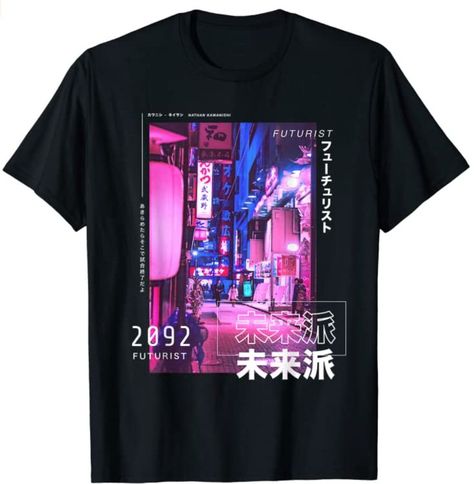 Tokyo Streetwear, Cyberpunk Tokyo, Japanese Cyberpunk, Streetwear Aesthetic, Japanese Aesthetic, Cyberpunk, Graphic Tee, Harajuku, Graphic T Shirt