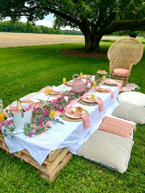 Fancy Picnic Birthday Party, Outside Birthday Picnic, Bridal Party Picnic, Yea Party Picnic, Picnic B Day Party, Floral Picnic Birthday Party, Simple Picnic Party, Tea Party Picnic Birthday, Birthday Picnic Brunch