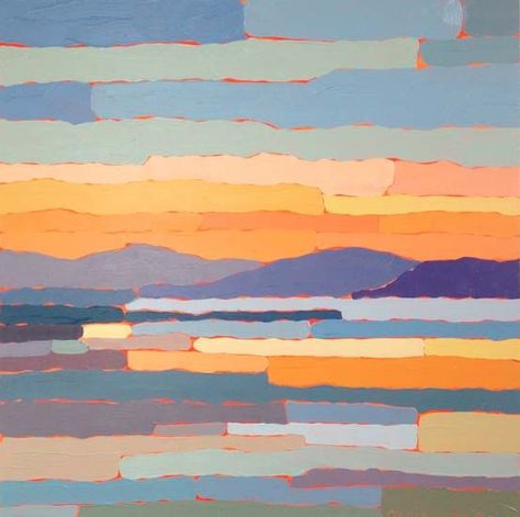 Paul Norwood - Bay Sunrise | Abstract art painting, Abstract painting, Abstract art Paul Norwood, Art Painting Landscape, Collage Landscape, Art Painting Abstract, Painting Landscape, Painting Abstract, Art Paint, 그림 그리기, Abstract Landscape