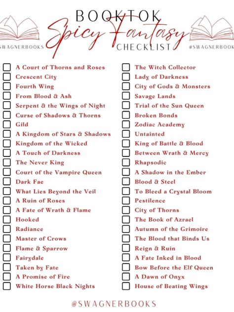 Dark Romance Book Checklist, Spicy Holiday Books, Tbr List Ideas, Booktok Book Checklist, Book Tbr Template, Book Genres List, Book Checklist Reading, Booktok Checklist, Books Like Acotar