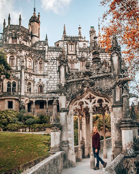 On a day trip to Sintra, make sure to visit Quinta de Regaleira. Click here for a one day Sintra itinerary full of Sintra travel tips. Portugal Culture, Lisbon Trip, Quinta Da Regaleira, Pena Palace, Day Trips From Lisbon, Travel Portugal, Portugal Vacation, Spain Trip, Lisbon Travel