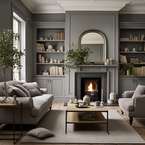 7+ Transformative Grey Living Room Ideas for a Modern Makeover • 333+ Art Images Terrace House Living Room, Living Room Victorian House, Georgian Living Room, Victorian Living Room Decor, Edwardian Living Room, Living Room Inspiration Grey, Grey Living Room Ideas, Terrace Living Room, Grey Living Room