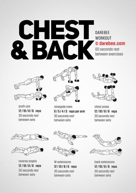 Darebee Chest Workout, Back Workout Darebee, Darebee Back Workout, Flatter Chest Workout, Back Workout Calisthenic, Calisthenics Back Workout, Upperbody Homeworkout, Darebee Workout, Chest And Back Workout