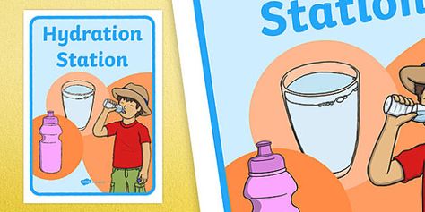 Hydration Station Sign, Hydration Station, Classroom Display, Primary Resources, Classroom Displays, Early Years, Drinking Water, Teaching Ideas, Assessment