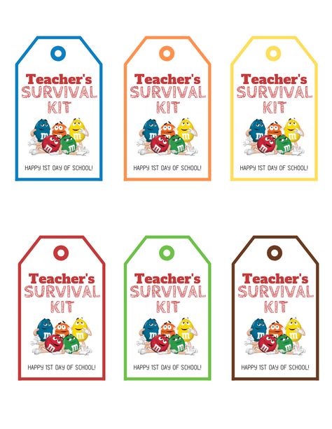 Teacher's Survival Kit Free Printable Gift Tags | Baking You Happier Teacher Survival Kit Free Printable Tags, Teacher Survival Kit Free Printable, Survival Kit From God Printable, Educator Survival Kit, Teacher Emergency Kit, Simply The Best Teacher Printable Tags, Teacher Survival Kit, Survival Kit Gifts, Survival Kit For Teachers