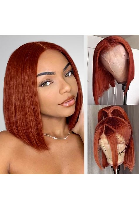 CLong Reddish Brown Bob Wig Human Hair 10inch,13x4 Lace Front Wigs Transparent 33B Copper Red Short Bob Wigs For Black Women Human Hair Reddish Brown Bob Wig, Reddish Brown Bob, Brown Bob Wig, Bob Wigs For Black Women, Ombre Lace Front Wig, Brown Bob, Red Dishes, Ombre Lace Front, Wig Human Hair