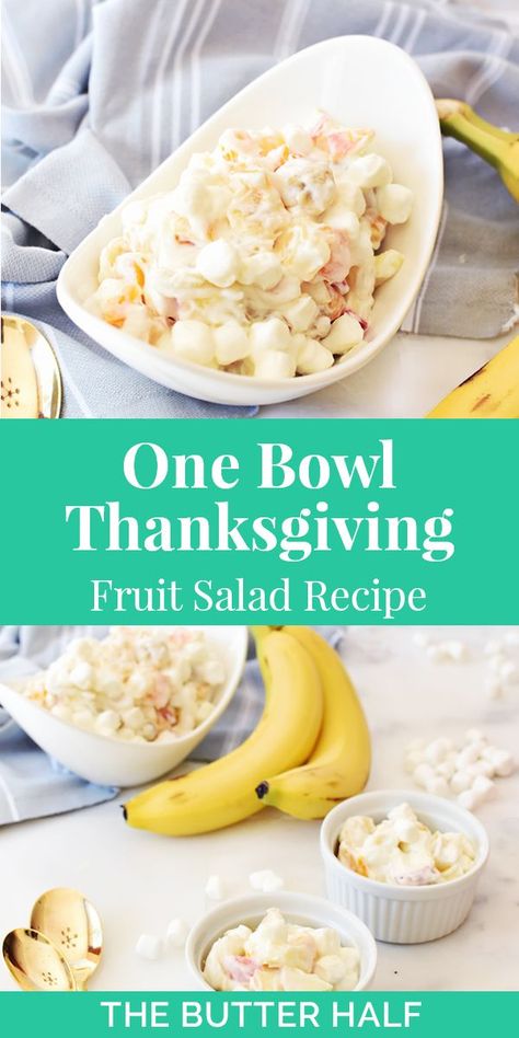 Thanksgiving Fruit Salad Recipe | thanksgiving recipe ideas, thanksgiving side dishes, easy fruit salad recipe, homemade fruit salad, easy thanksgiving recipes || The Butter Half #fruitsalad #thanksgivingsalad #thanksgiving #holidaysidedish #thebutterhalf via @thebutterhalf Salads Thanksgiving, Thanksgiving Recipes Side Dishes Healthy, Thanksgiving Salads, Homemade Fruit Salad, Thanksgiving Fruit Salad, Salad Thanksgiving, Thanksgiving Recipes Side Dishes Easy, Appetizers Thanksgiving, Thanksgiving Fruit