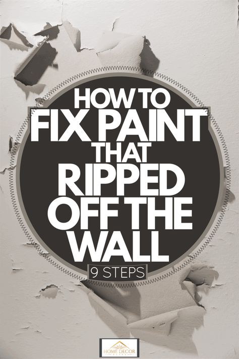 How To Fix Paint That Ripped Off The Wall [9 Steps] - Home Decor Bliss How To Fix Chipped Paint On Walls, How To Fix Peeling Paint On Walls, Painting Room Tips, Paint Mistakes, Paint Chip Wall, Paint Hacks, Peeling Wall, Cracked Paint, Stripping Paint