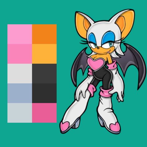 Sonic Color Palette, Sonic Rouge Fanart, Sonic Colors Ultimate, Rouge Wallpaper Sonic, Rouge Pfps Sonic, Rouge Sonic, Shadow Fanart, Sonic Design, Sonic X Shadow Fanart