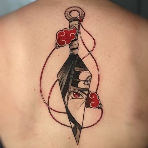 Naruto Back Tattoo, Naruto Tattoo Ideas, Itachi Tattoo, Tattoo Ideas Minimalist, Oni Tattoo, Manga Tattoo, Pen Tattoo, One Piece Tattoos, Naruto Tattoo