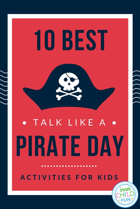 Creative Talk Like a Pirate Day Activities for Kids of all ages. Great for parties, classrooms, or fun at home! Arrrrrrr matey!! Talk Like A Pirate Day Activities, Pirate Day Activities, Preschool Pirates, Pirate Hat Crafts, Pirate Vocabulary, Pirate Talk, Pirate Classroom, Fall Science, Fall Lesson Plans