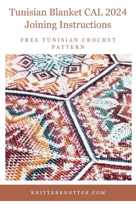 Tunisian Blanket CAL 2024 – Joining Instructions - KnitterKnotter Tunisian Blanket, Tunisian Knitting, Crochet Advent Calendar, Crochet Boot Cuff Pattern, Hexagon Blanket, Tunisian Crochet Blanket, Crochet Freeform, Tunisian Crochet Pattern, Tunisian Crochet Patterns