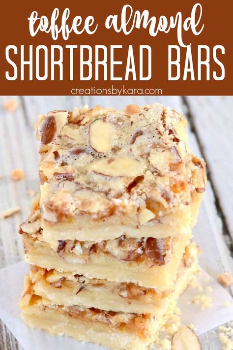 Desert Bars Recipes, One Bowl Desserts, Almond Bars Recipe, Homemaker Tips, Easy Toffee, Blackberry Cheesecake, Xmas Baking, Almond Toffee, Cooking Tricks