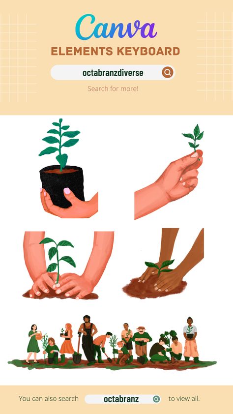 World Environment Day   Canva Illustration #c Canva Plants Elements, Element Canva Idea, Plants Digital Art, Canva Illustration, Canva Free Elements, Canva Keywords, Scary Photos, Presentation Slides Design, Instagram Branding Design