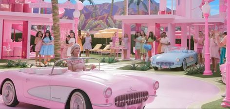 Barbie Movie Characters 2023, Barbie Movie Characters, Margot Robbie Barbie Movie, Barbie The Movie 2023, Hey Barbie, Pink Corvette, Hello Gif, Lyna Youtube, Barbie 2023