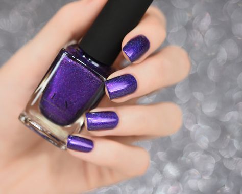 Purple Plasma - Electric Purple Holographic Nail Polish Purple Nail Colors, 2024 Colors, Holo Nail Polish, Ilnp Nail Polish, Purple Holographic, Electric Purple, Holo Nails, Christmas Manicure, Purple Nail Designs