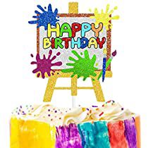 Check this out! Art Party Cakes, Art Cook, Happy Birthday Drawings, Happy Birthday Illustration, Artist Birthday, Painting Graffiti, Happy Birthday Cake Images, Happy Birthday Art, Painting Pottery