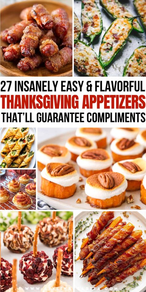 27 CROWD PLEASING THANKSGIVING APPETIZERS - Stylin by Sarita Appetizer Recipes Thanksgiving, Thanksgiving Appetizers Finger Foods, Easy Thanksgiving Appetizer, Easy Thanksgiving Appetizers, Appetizers Finger Foods, Friendsgiving Appetizers, Friendsgiving Food Ideas, Fancy Appetizer Recipes, Appetizers Thanksgiving