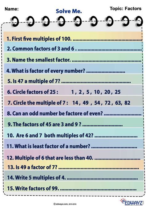 factor and multiple review Multiples Worksheet, Math Factors, Factors Worksheet, Class 4 Maths, Multiplication Facts Worksheets, Mental Maths, Mental Maths Worksheets, Factors And Multiples, Math Practice Worksheets