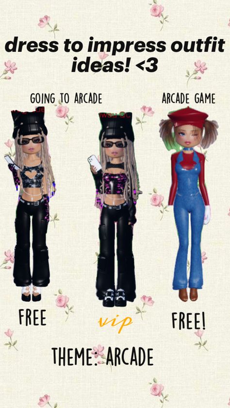 theme: arcade! Arcade Outfit, Arcade Theme, Theme Dress, Dress To Impress, Outfit Ideas, Dress Outfits, Outfit Inspo, Dresses