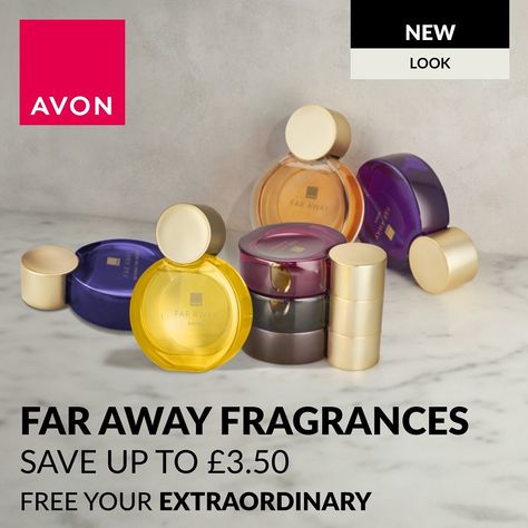 Two reasons to get excited: 1️⃣ you can save up to £3.50 on all Far Away Fragrances 2️⃣Far Away now have a bold new look & are easier to recycle 😍 Want to see for yourself? DM to order 💕 shopwithmyrep.co.Uk/Avon/05277021 You can go to@my shop@just click on my name or profile #FarAway #FarAwayOffer #FarAwayFragrance Avon Cosmetics, Avon Beauty, Cosmetics Products, Line Store, Get Excited, New Look, I Shop, Fragrance, Beauty