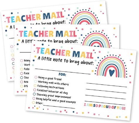 Teacher Postcards, Positive Notes Home, Behavior Cards, Classroom Incentives, Classroom Motivation, Behavior Incentives, Notes To Parents, Teacher Appreciation Cards, Motivational Cards