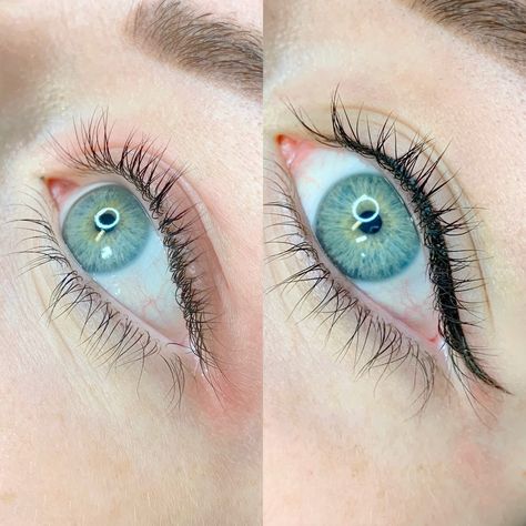 Tattoo Eyeliner Styles, Winged Permanent Eyeliner, Natural Eyeliner Tattoo, Eyeliner Tattoo Before And After, Eyeliner Tattoo Ideas, Permanent Eyeliner Styles, Paramedical Tattooing, Eyeliner Tattoo Permanent, Eyeliner Permanent Makeup