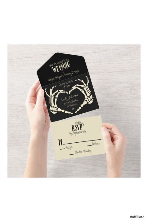 Gothic Wedding Theme, Ivory Color Scheme, Halloween Wedding Invitations, Dark Wedding Theme, Dark Wedding, Rsvp Postcard, Future Wedding Plans, Theme Color, Fun Wedding Invitations