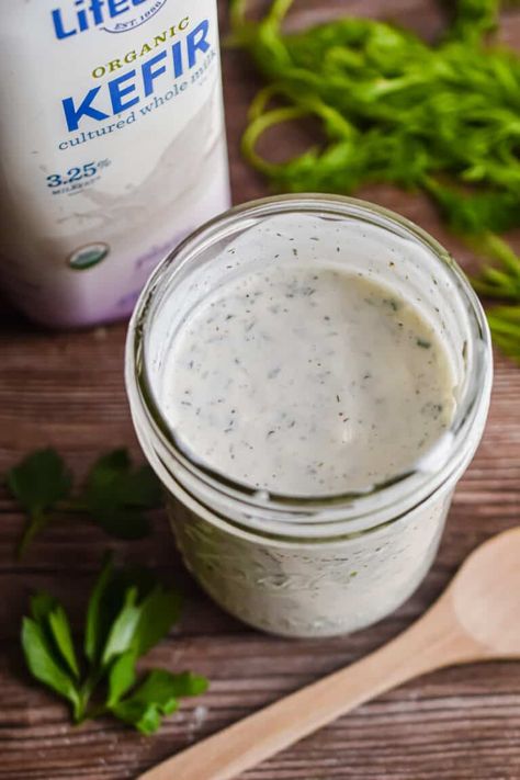 Easy Homemade Kefir Ranch Dressing - Lynn's Way of Life Salad Honey Mustard, Chicken Salad Recipe With Grapes, Recipe With Grapes, Honey Mustard Chicken Salad, Mustard Chicken Salad, Homemade Kefir, Pickle Salad, Easy Dressing Recipe, Healthy Dressing Recipes