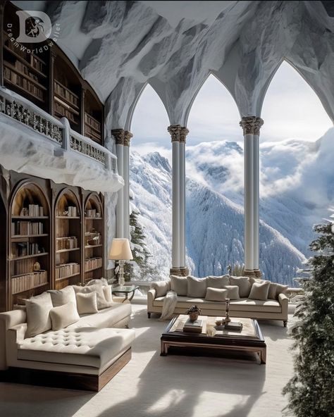 Winter Castle Interior, Design Bedroom Aesthetic, Winter Court, Temple House, Bedroom Transformation, Dreamscape Architecture, Fantasy Rooms, Dream House Rooms, Fantasy House