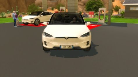 Sims 4 Tesla, Sims 4 Car Mod, Sims 4 Downloads, Tesla Model X, Car Mods, Sims 4 Cc, Tesla Model, Tesla, Sims 4