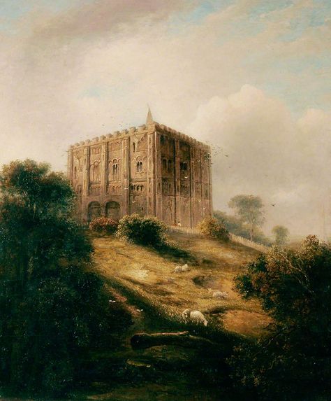 Norwich Castle, Norfolk - David Hodgson - (1798–1864)  Norfolk Museums Service Norwich Castle, Norfolk England, Castles In England, Famous Art, Back Tattoo, Norfolk, Monument Valley, Fort, Castle