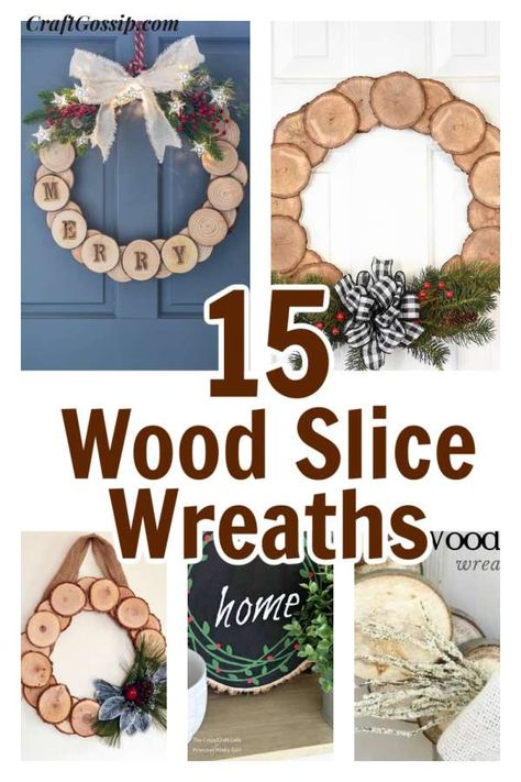 Diy Rustic Wreath, Living In Nature, Wood Wreaths, Rustic Wreaths, Circle Crafts, Wooden Christmas Crafts, Candles Diy, Wood Wreath, Wood Slice Crafts